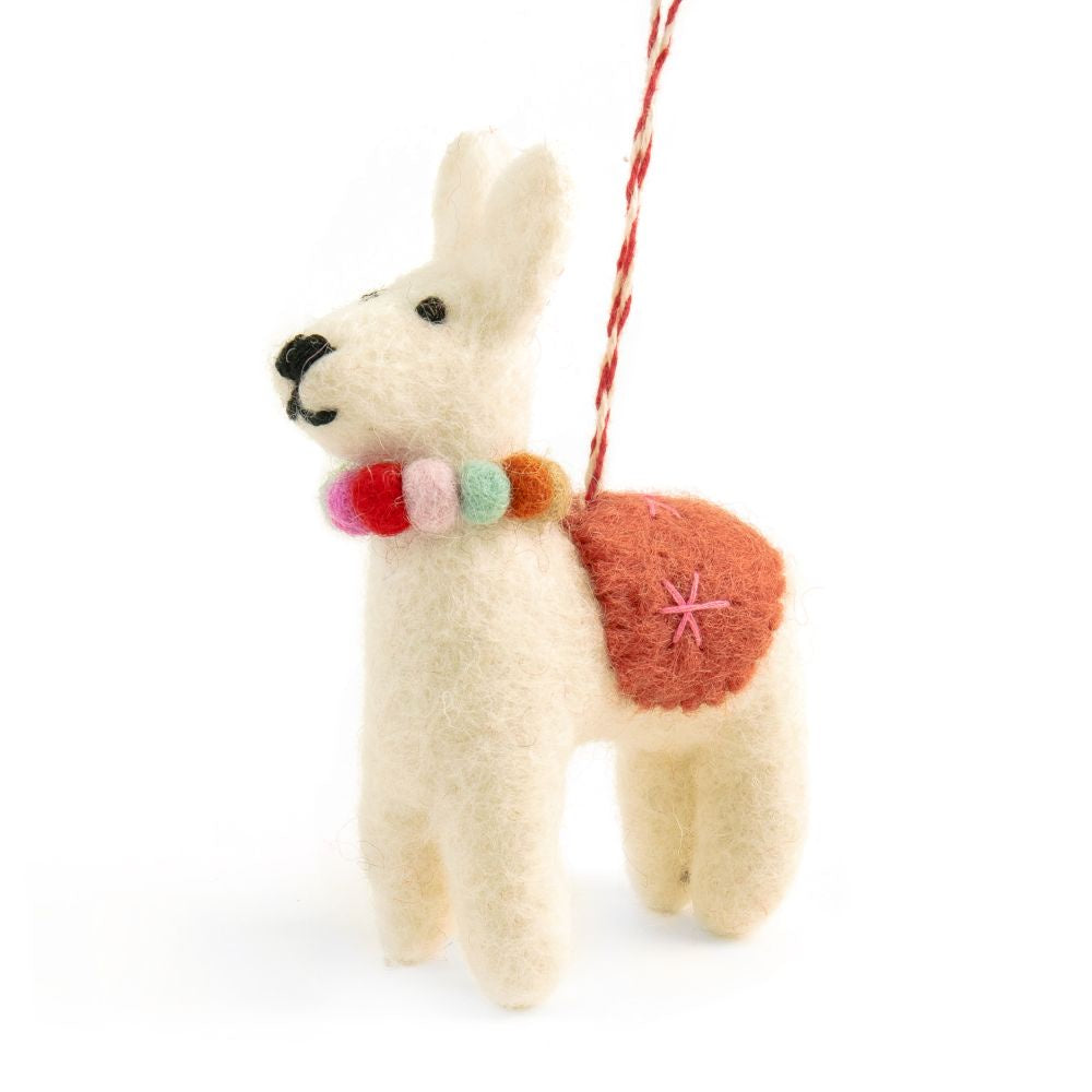 Nepalese Felted Decoration  - Lily Llama