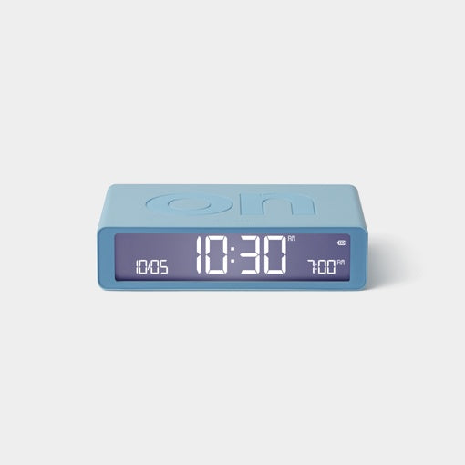 Lexon Flip Classic Alarm Clock - Light Blue