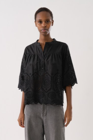 Lollys Laundry Louise Blouse  - Black