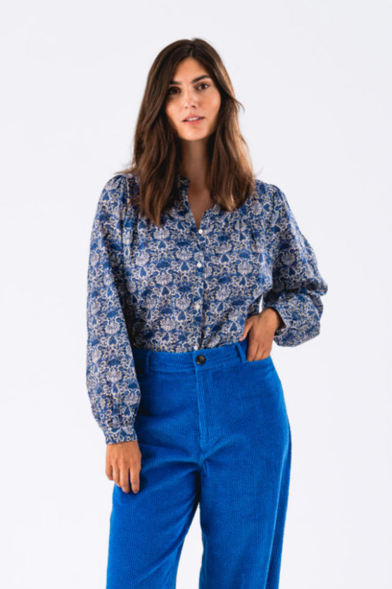 Lollys Laundry Nicky Shirt - Blue Flower