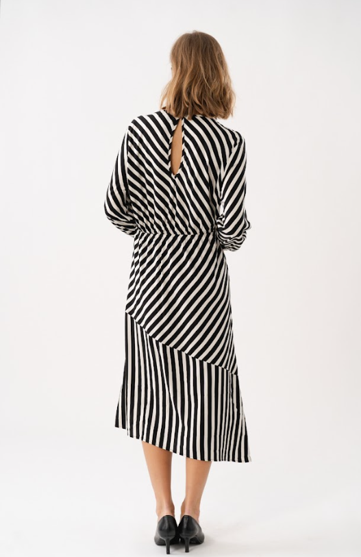 Lollys Laundry Riga Midi Dress  - Stripe