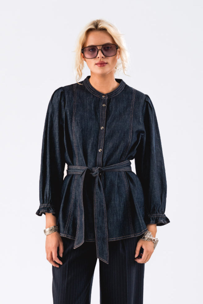 Lollys Laundry Toni Shirt - Blue Denim