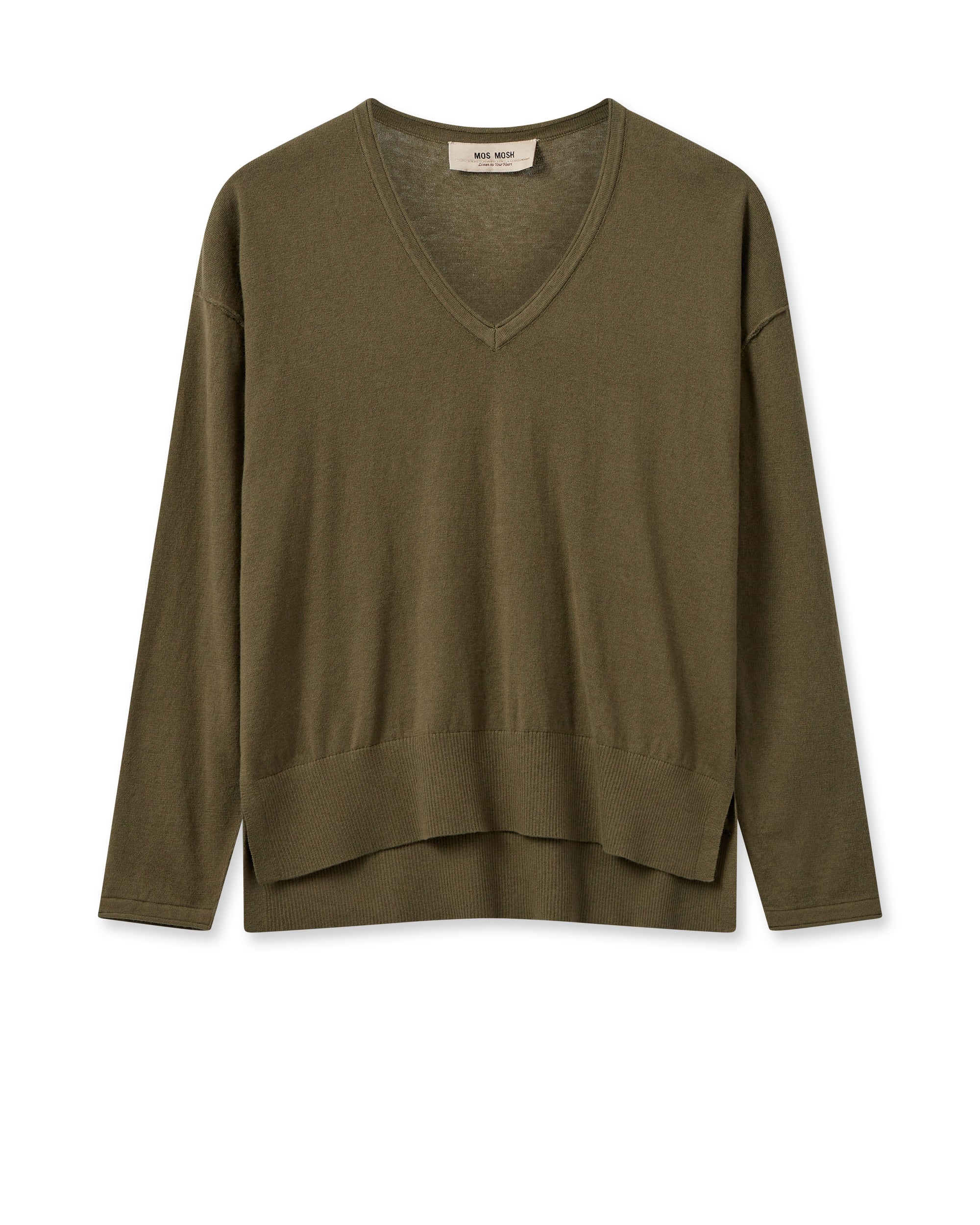 Mos Mosh Tani V-Neck Knit - Burnt Olive