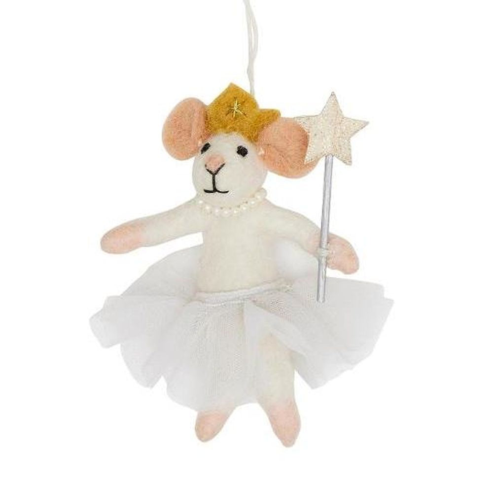 Nepalese Felted Decoration - Fairy Mouse