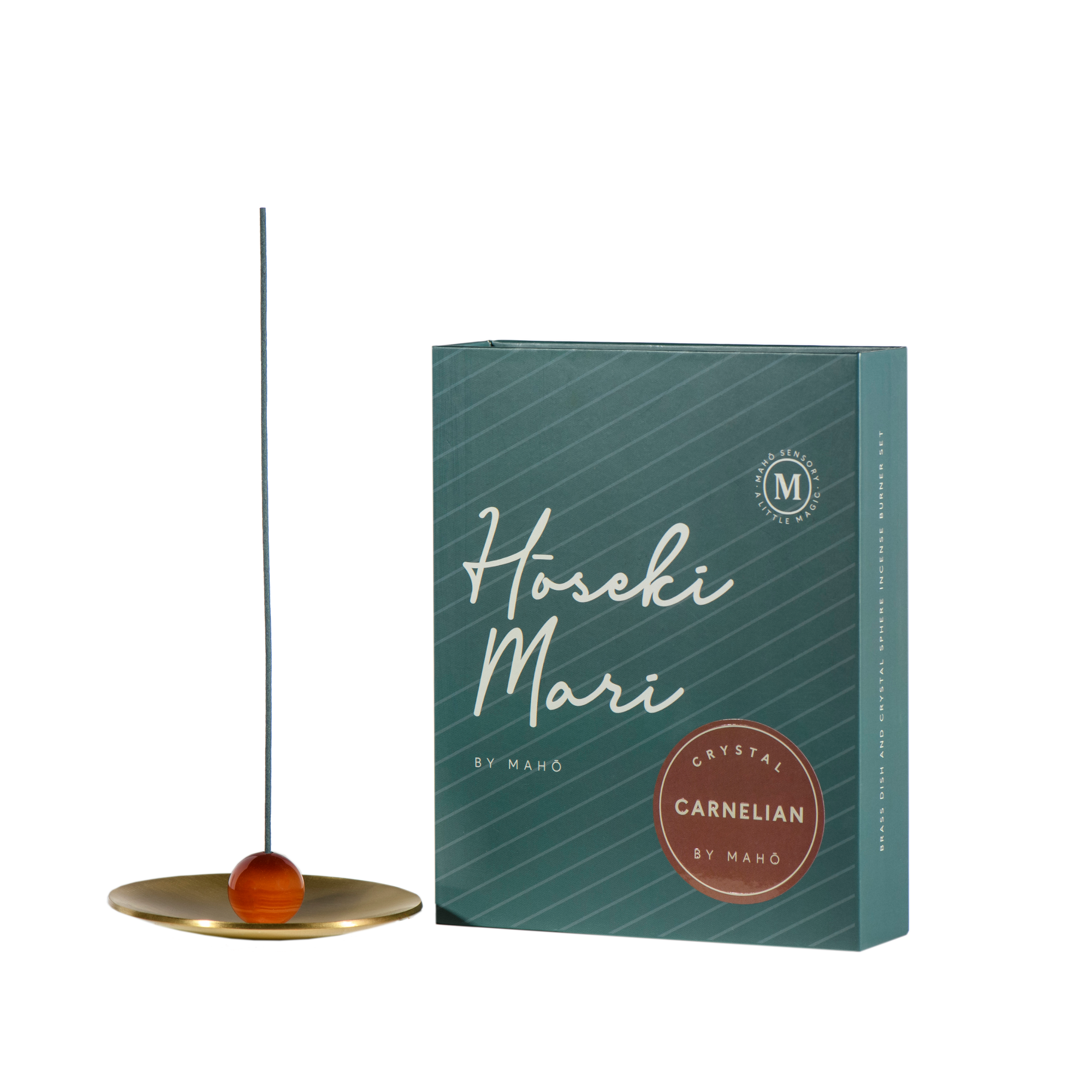 Mahō Hoseki Mari Incense Holder Set -  Carnelian