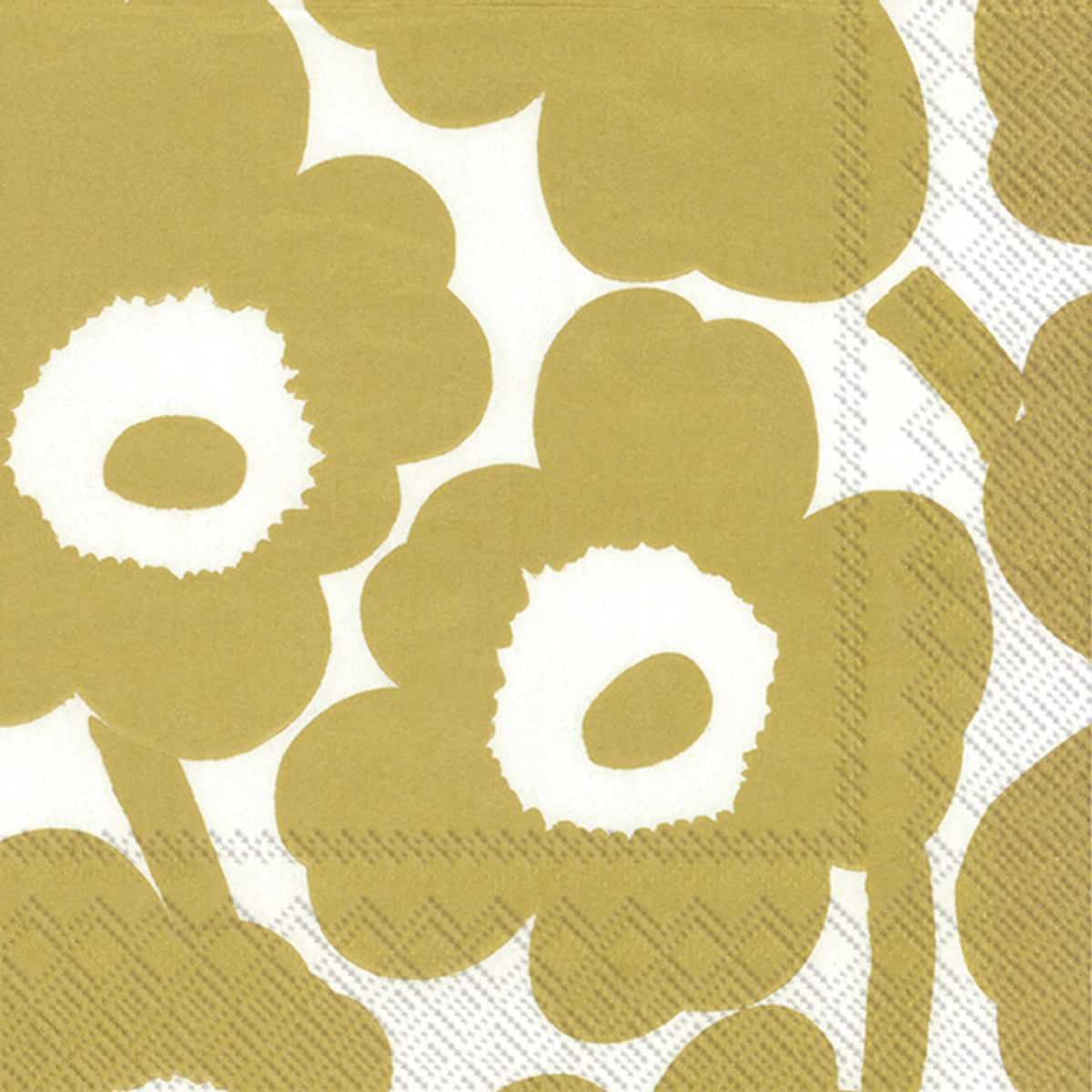 Marimekko Napkins - Unikko White Gold