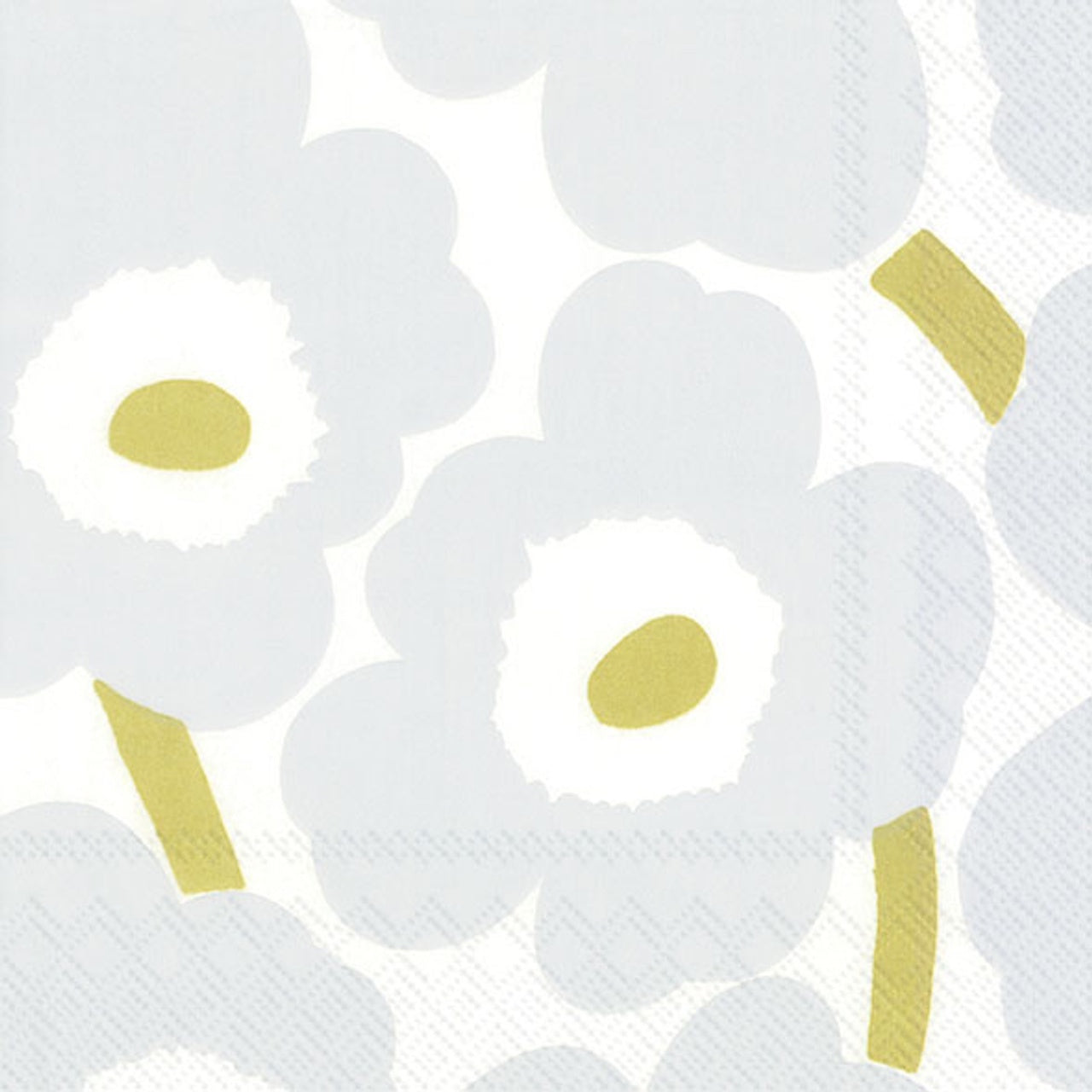 Marimekko Napkins - Unikko White Silver