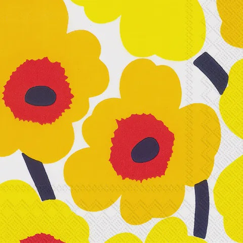 Marimekko Napkins - Unikko Dark Yellow