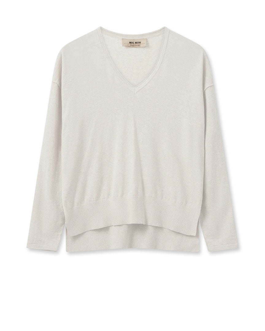 Mos Mosh Tani V-Neck Knit - Ecru