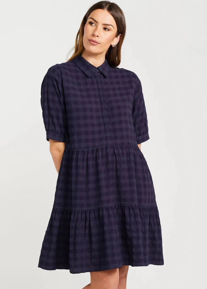 Thing Thing Nova Dress - Blue Check