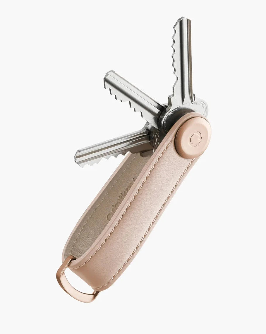 OrbitKey Key Organiser Leather - Blush/Blush