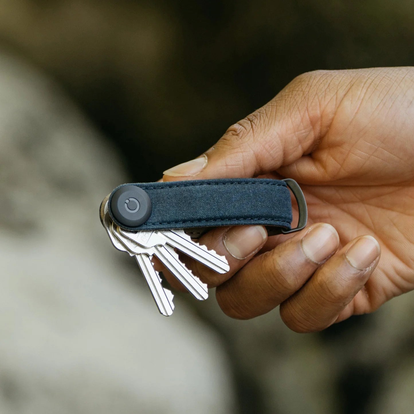 Orbitkey Key Organiser Waxed Canvas - Navy Blue