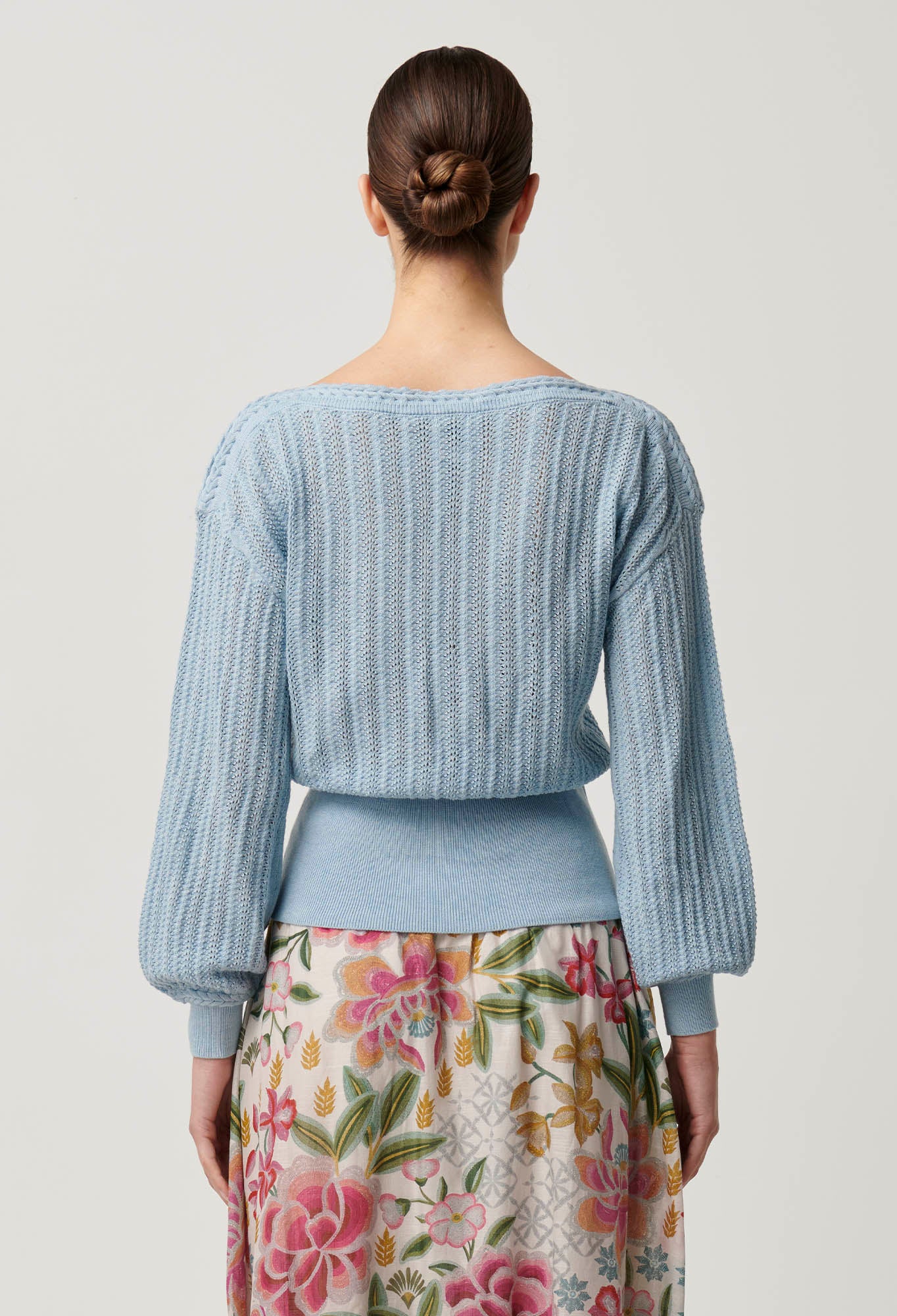 Once Was Marley Knit Top - Cornflower Blue