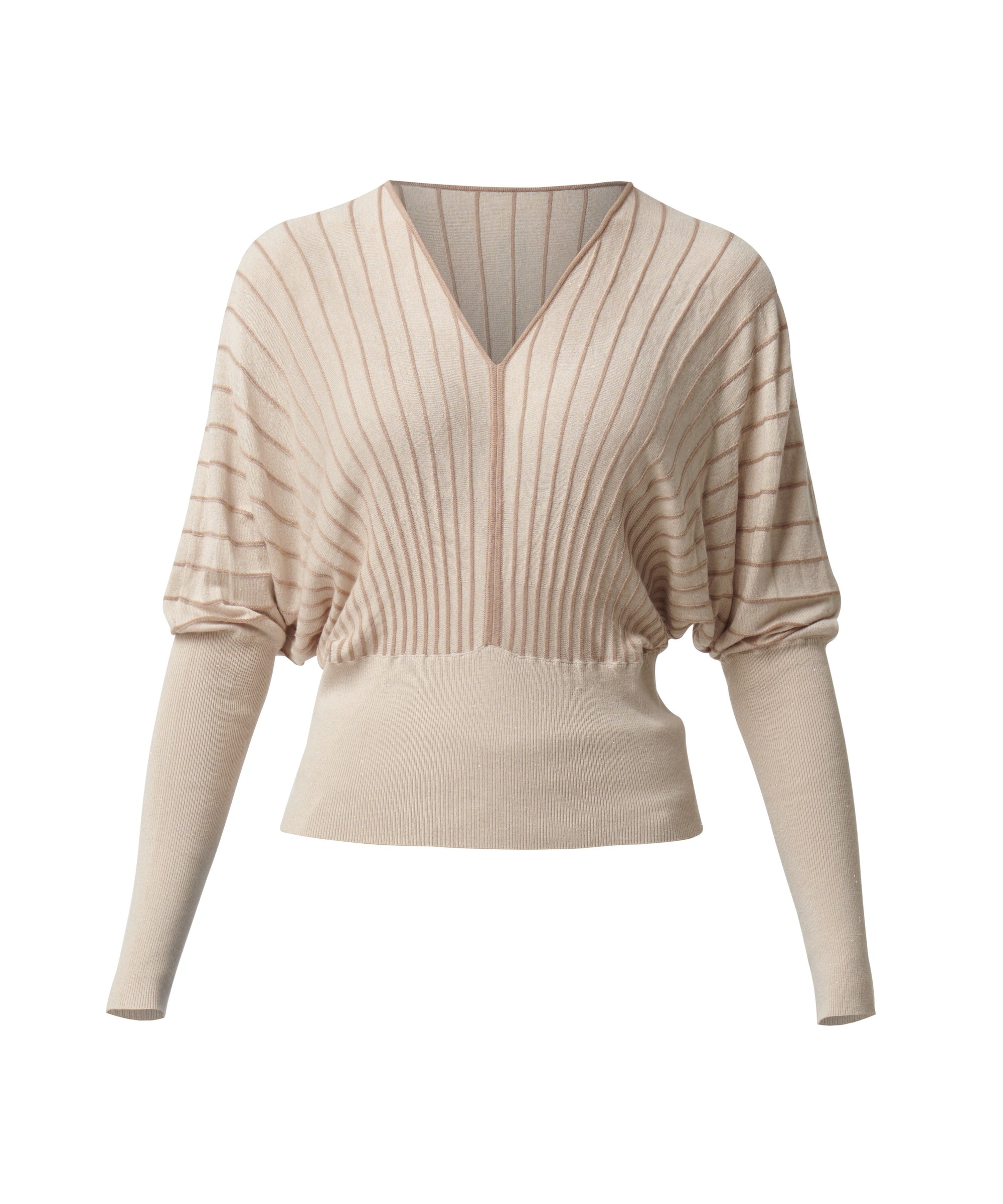 Once Was Francine Stripe Knit Top - Buckwheat