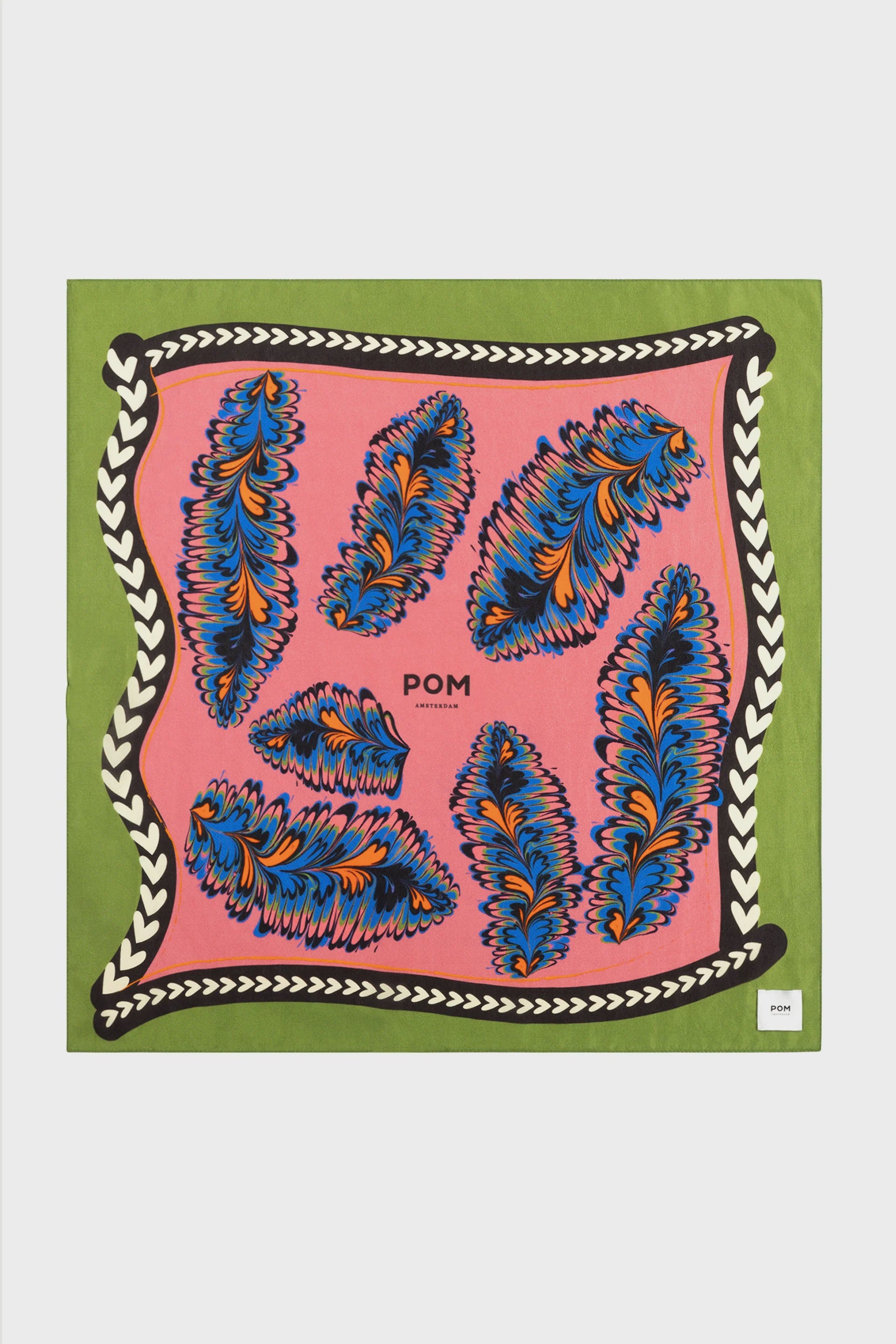 pom amsterdam silk animal paradise scarf
