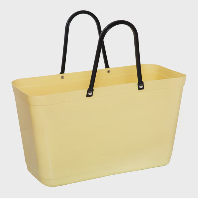 Hinza &quot;Green Plastic&#39; ( Sugar Cane) Bag Large - Lemon