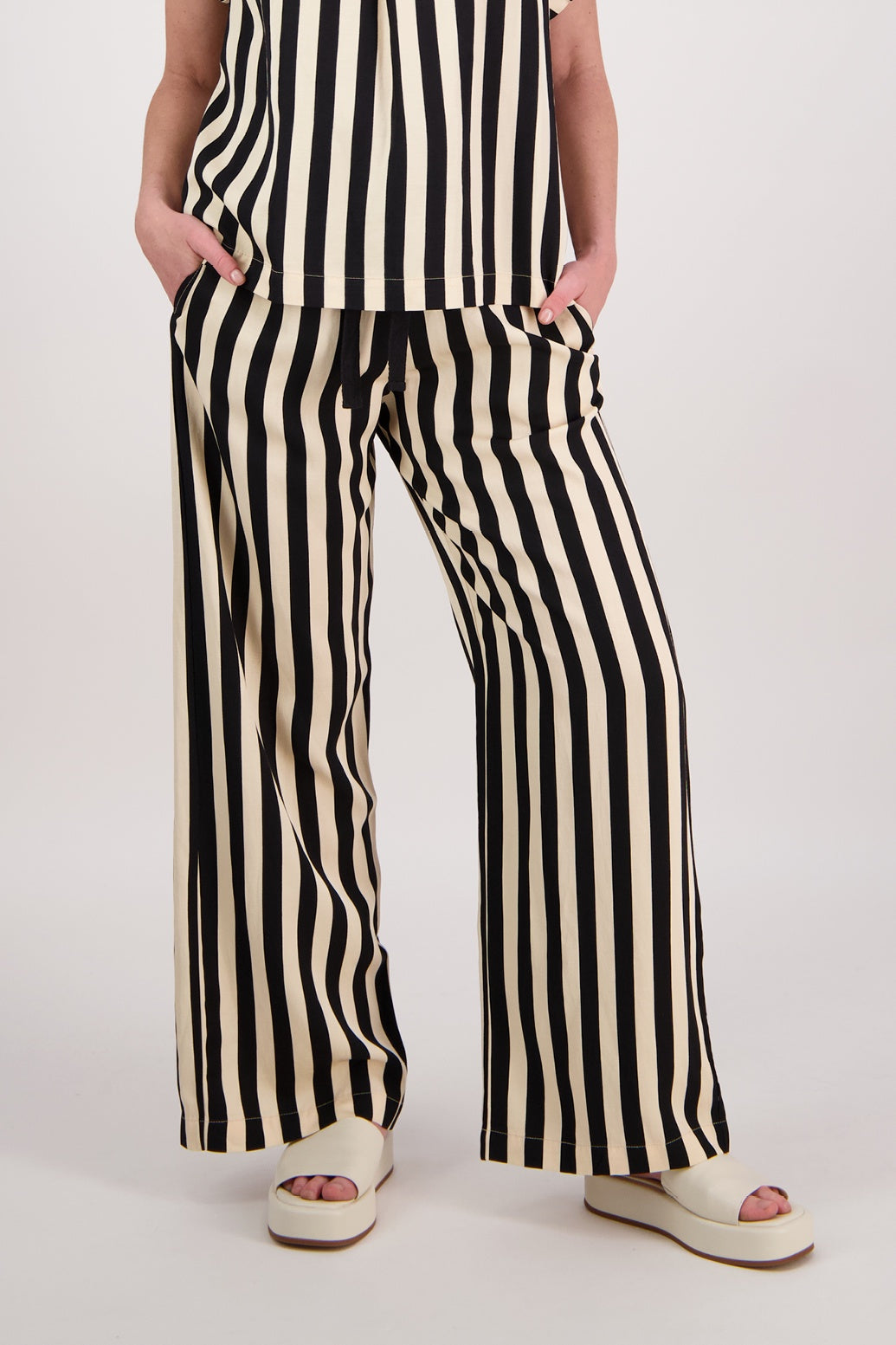 Briarwood Prince Pants - Black/Cream Stripe