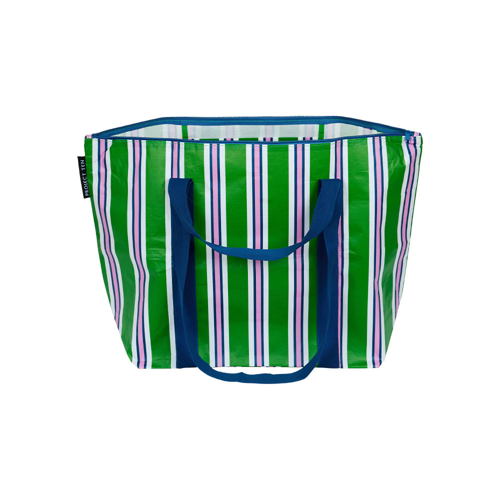 Project Ten Medium Tote Zip - Cabana Stripe