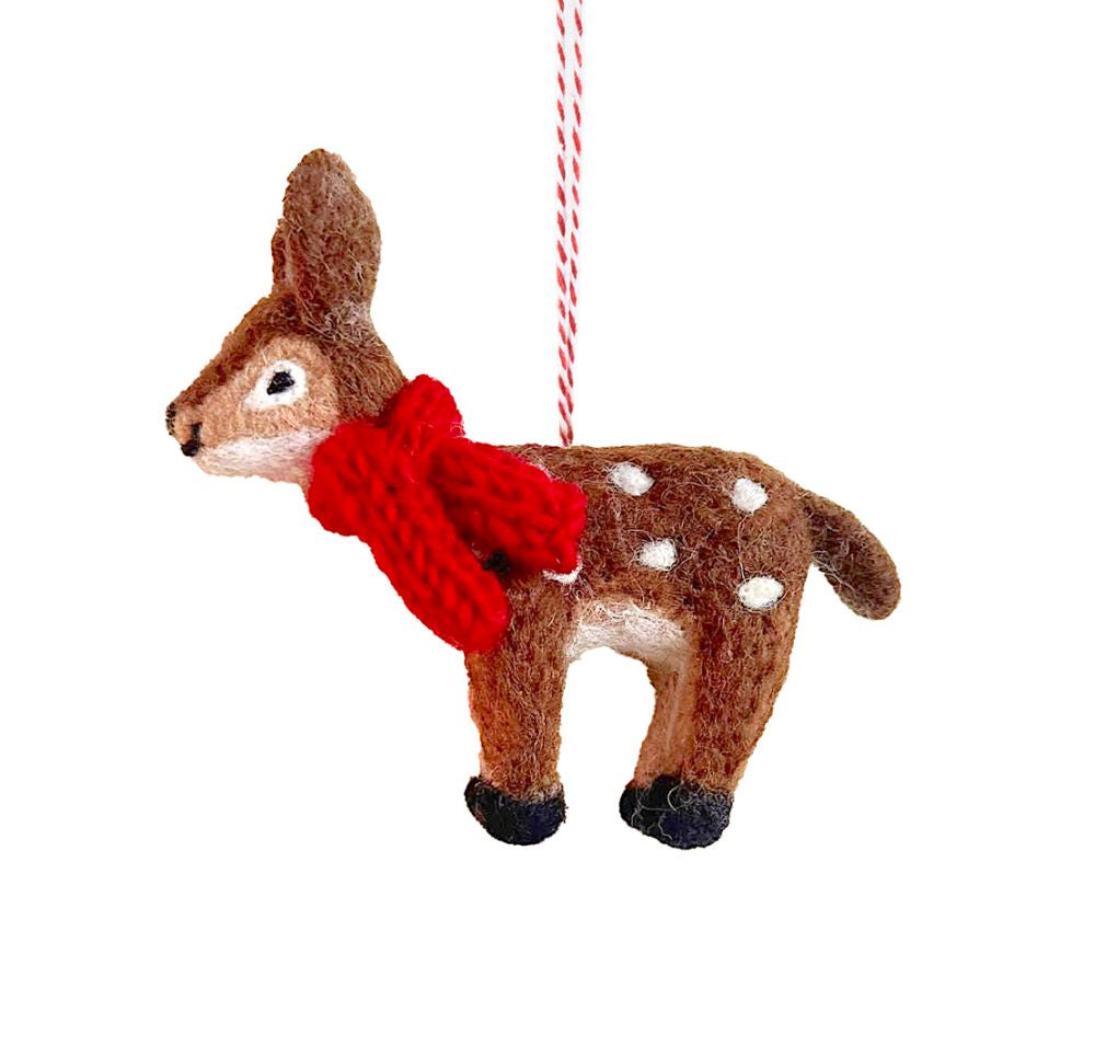 Nepalese Felted Decoration - Remy Reindeer