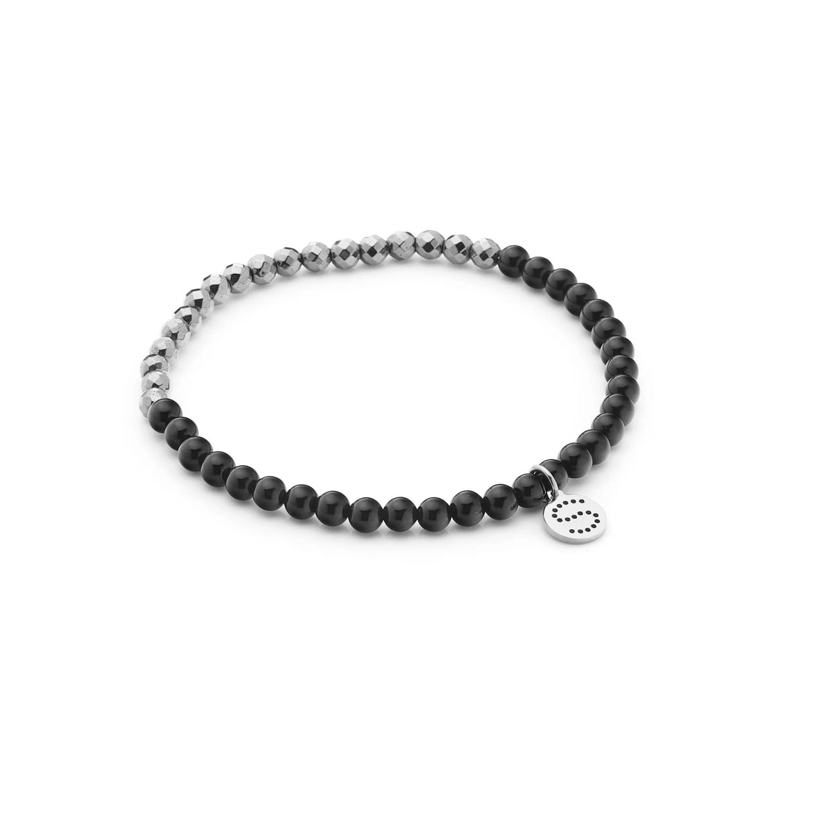 Silk &amp; Steel Party At The Front Bracelet - Black Onyx/Silver