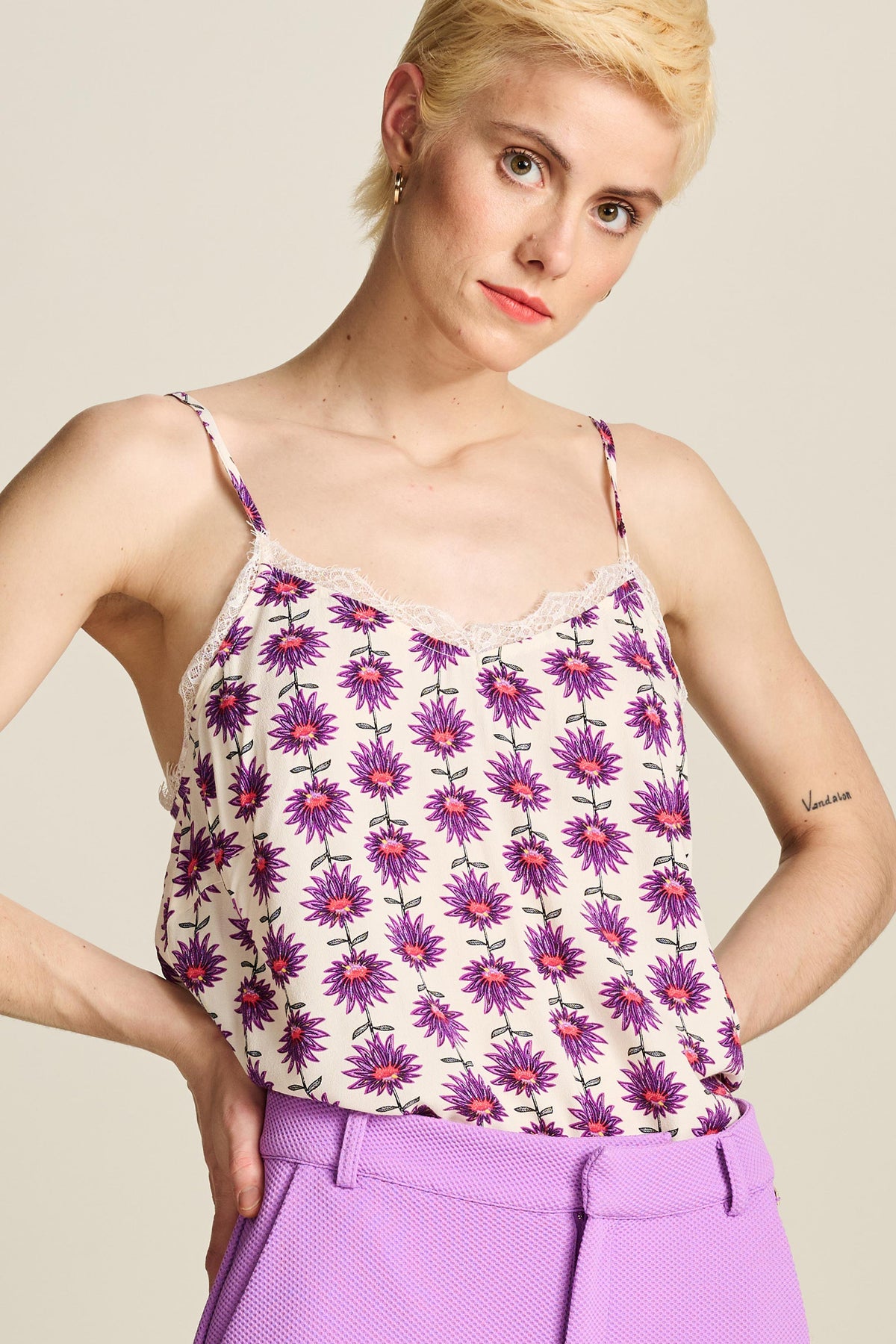 POM Top - Flower Ecru