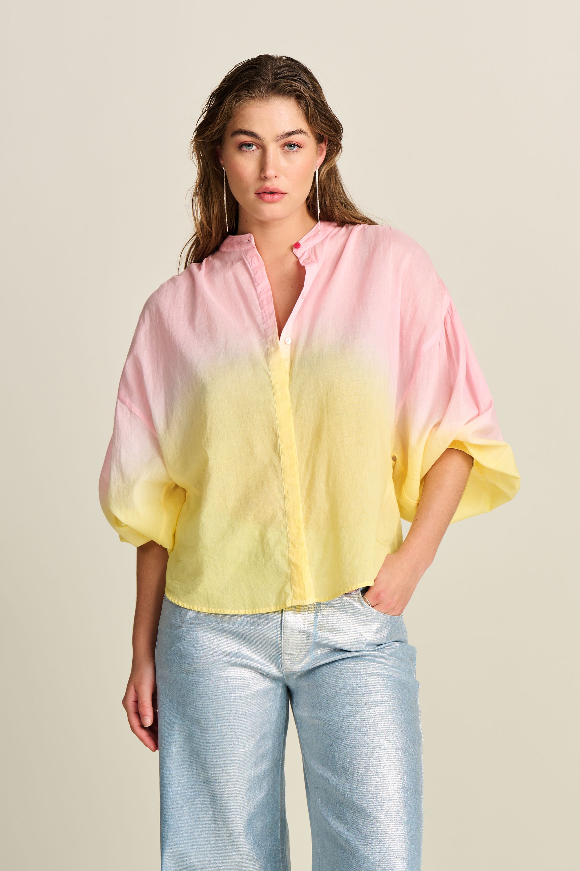 POM Blouse - Faded Blooming Pink