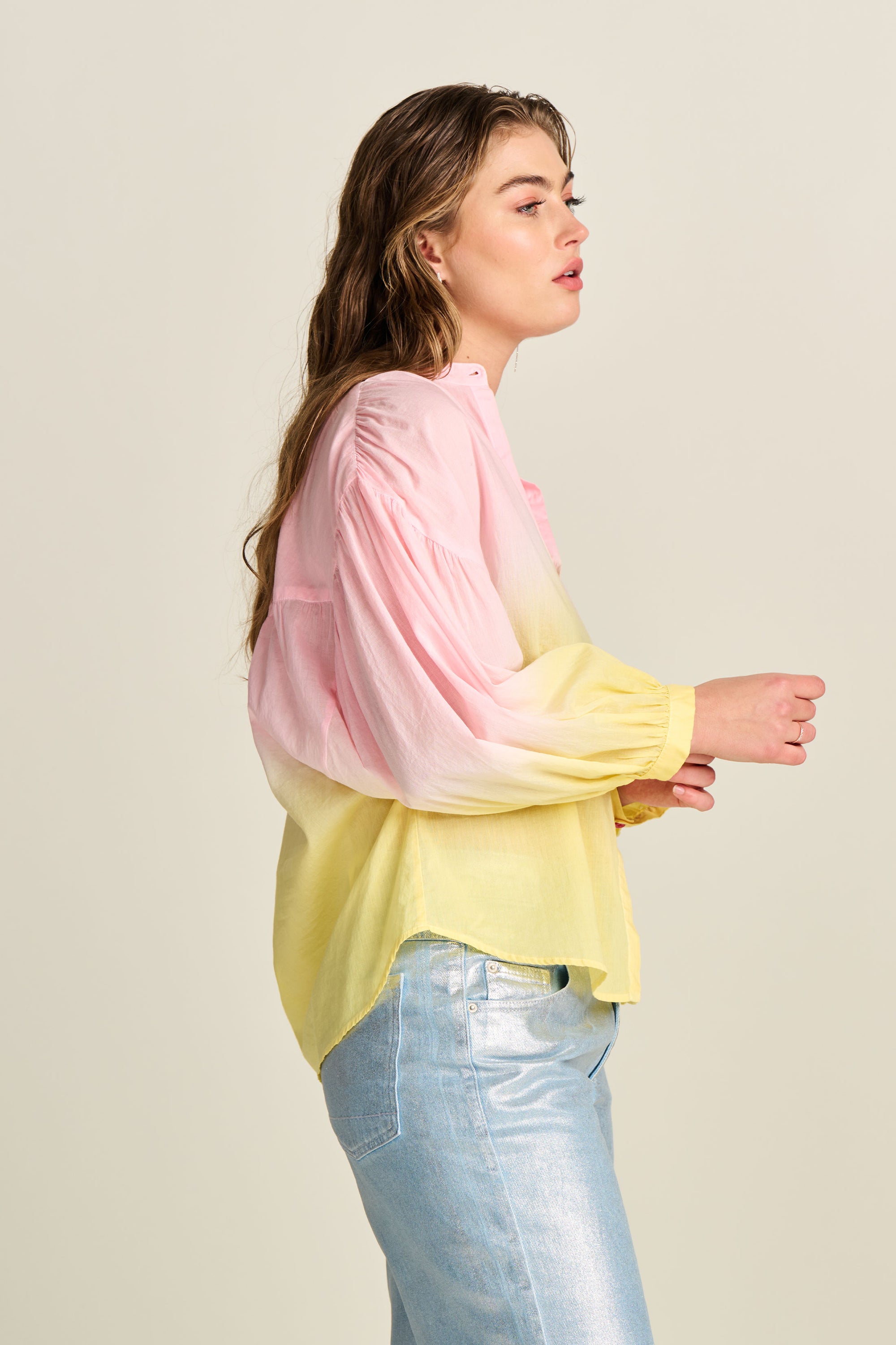 POM Blouse - Faded Blooming Pink