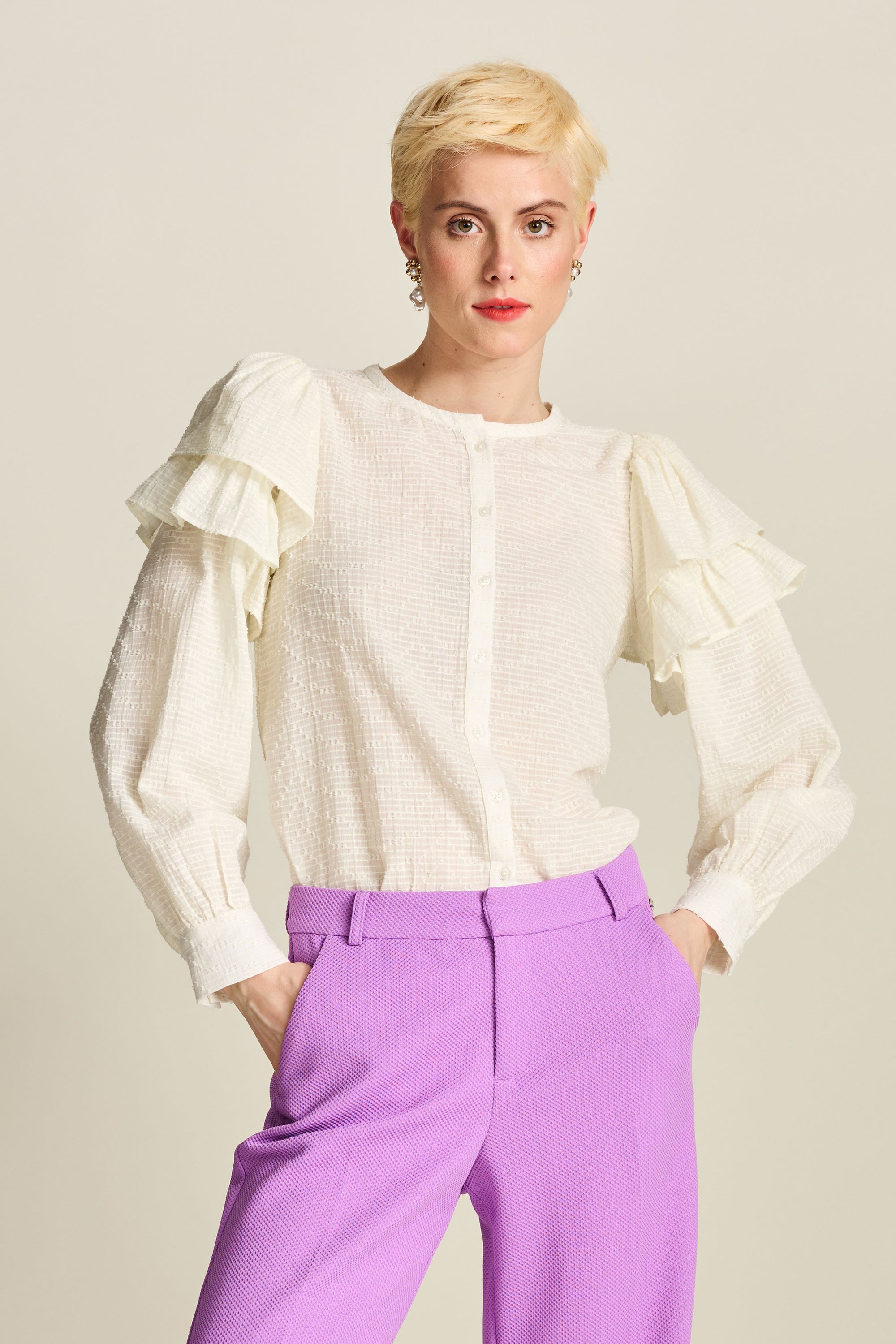 POM Blouse - Isla Blooming Ecru