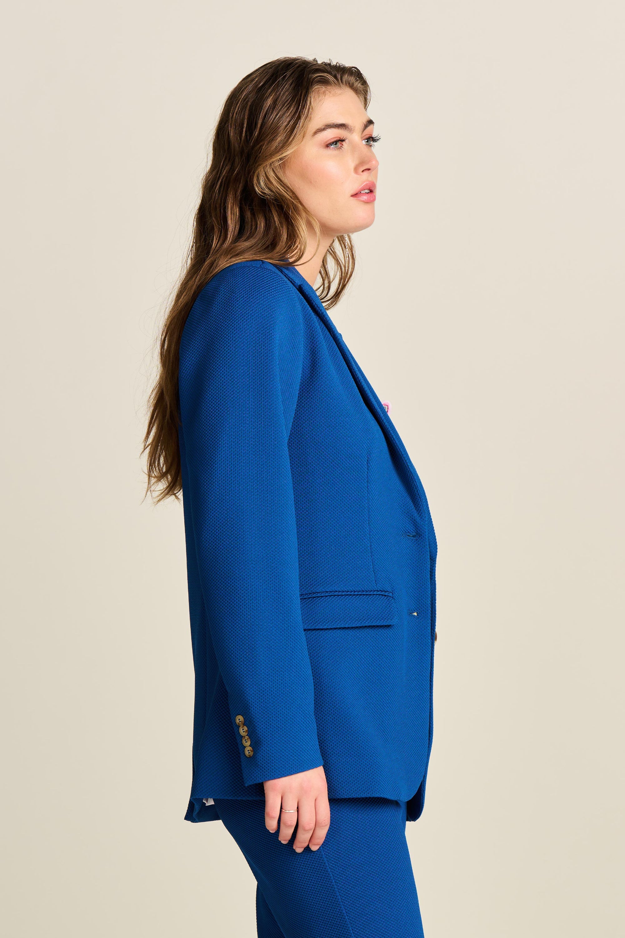 POM Blazer - Pique Ink Blue