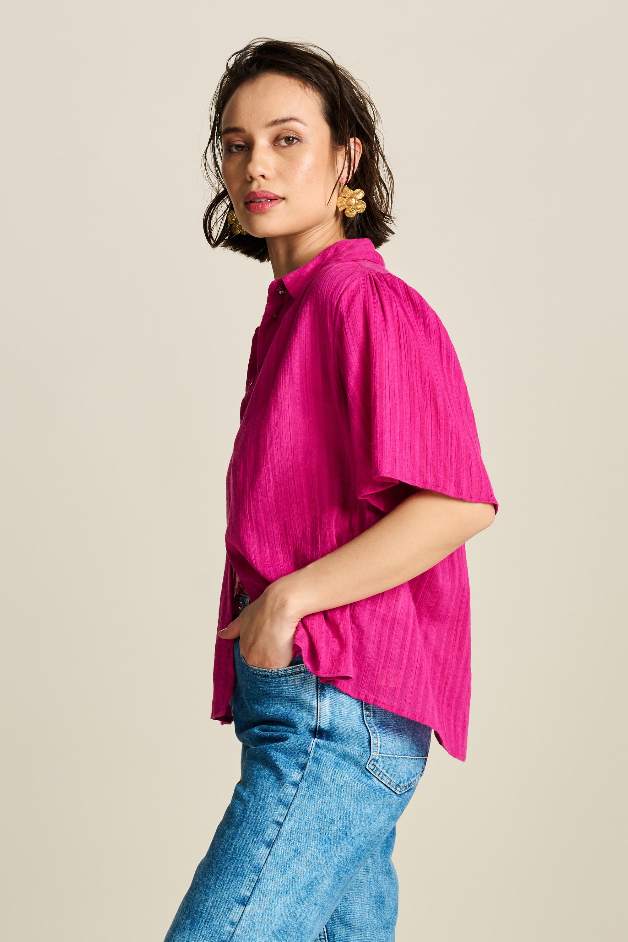 POM Blouse - Fuchsia