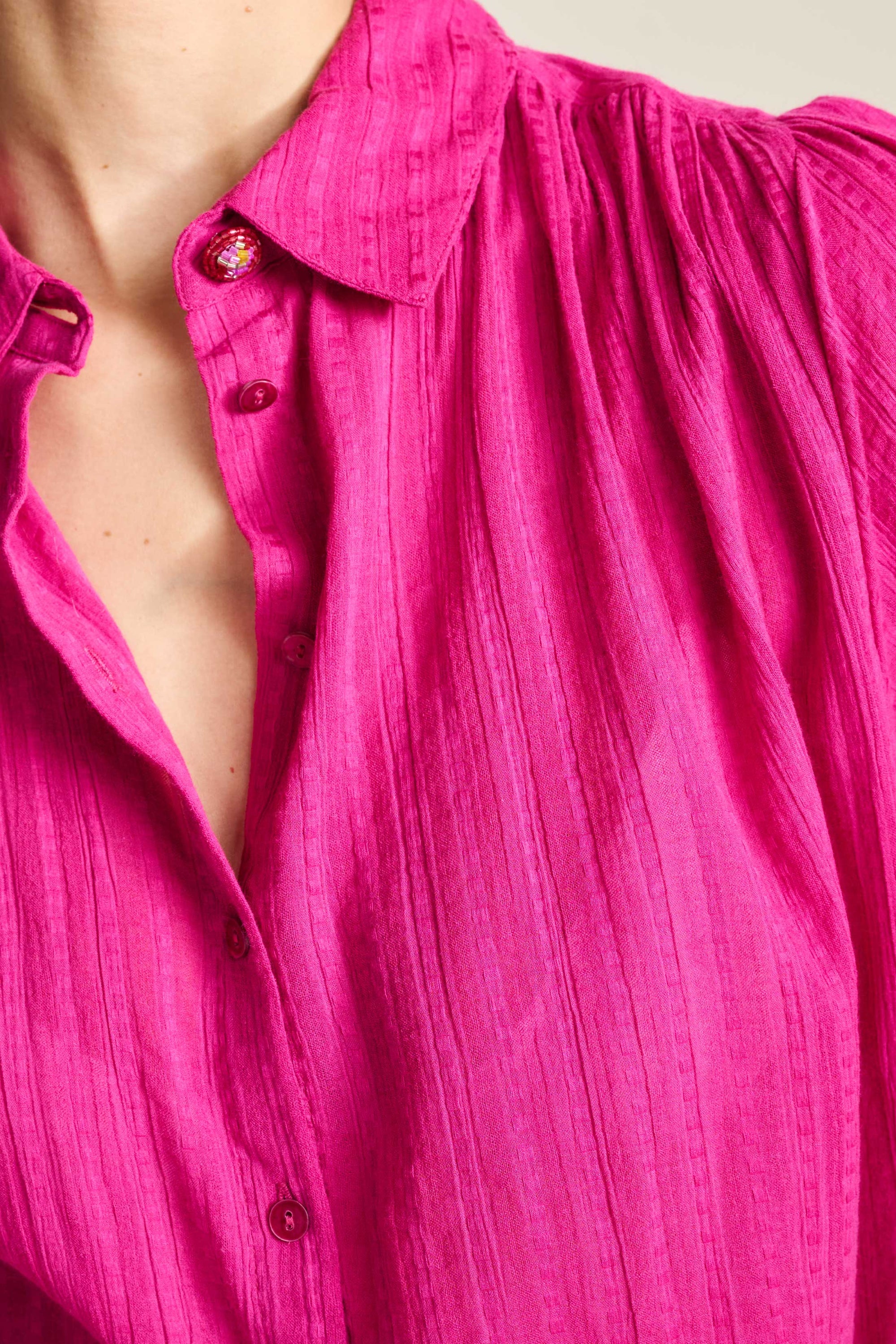 POM Blouse - Fuchsia