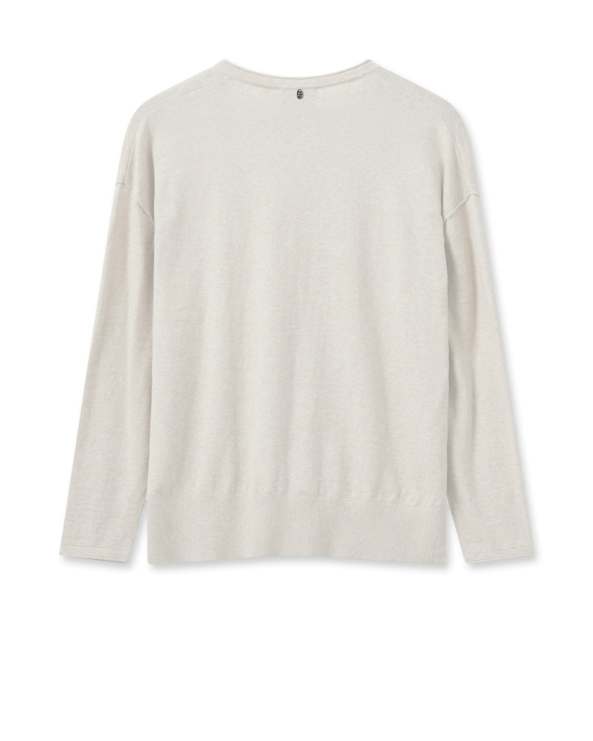 Mos Mosh Tani V-Neck Knit - Ecru