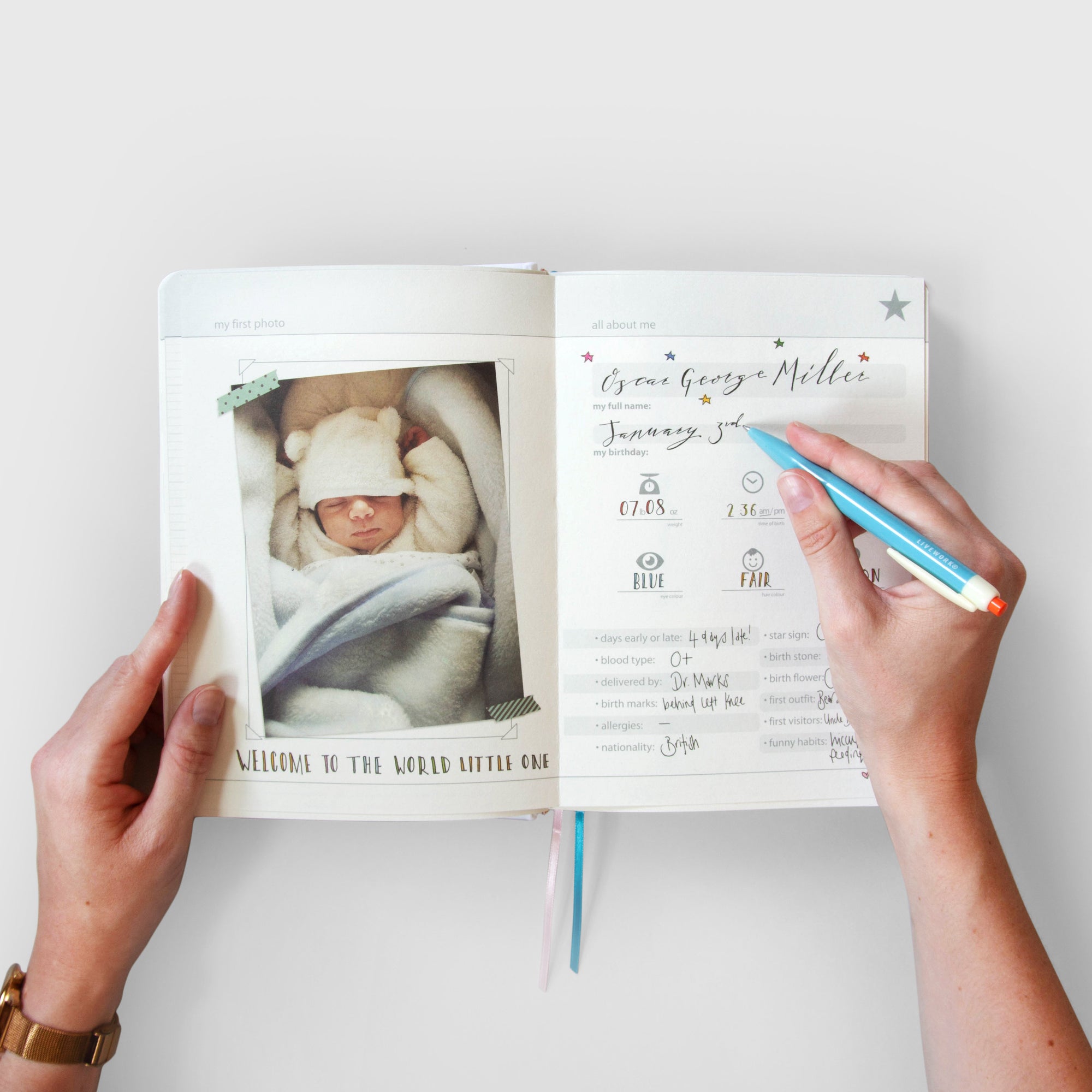 Suck UK My Baby Book - White