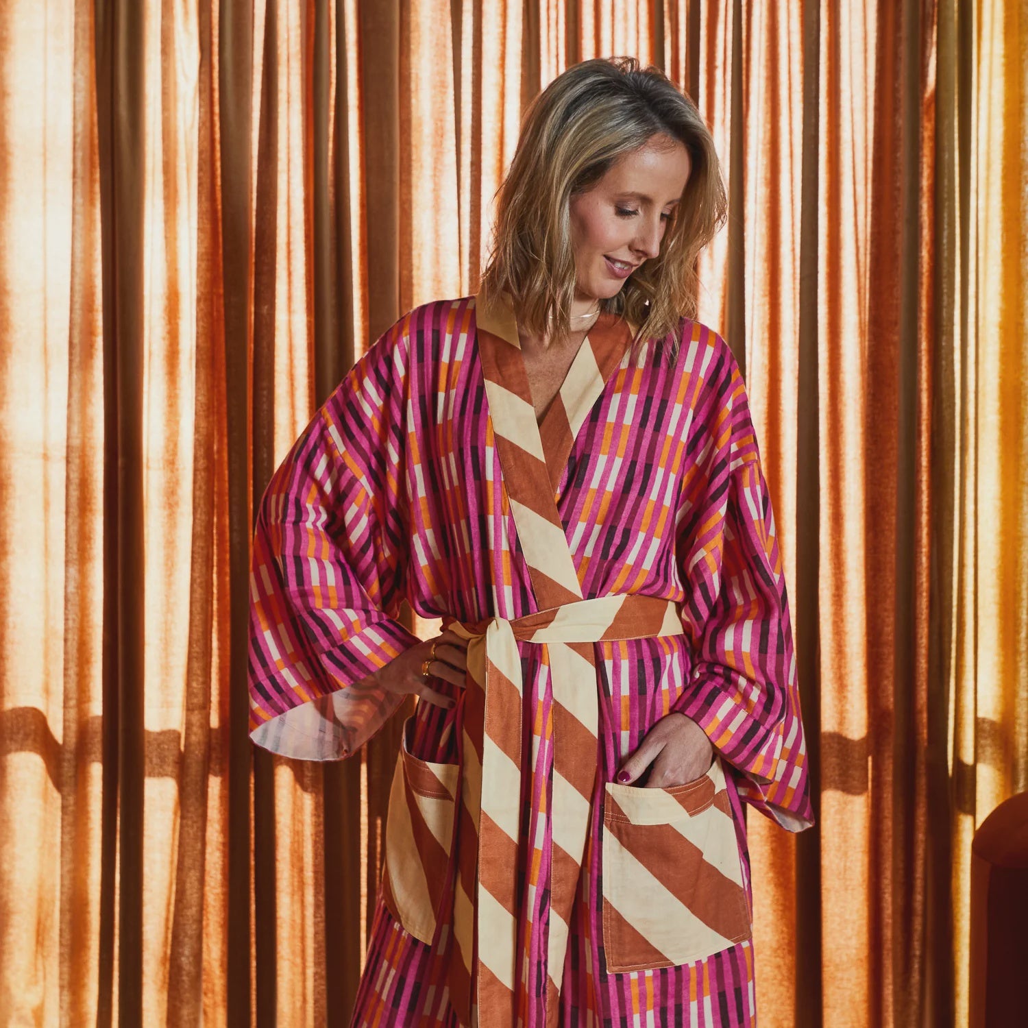 Sage and Clare Chameli Cotton Robe