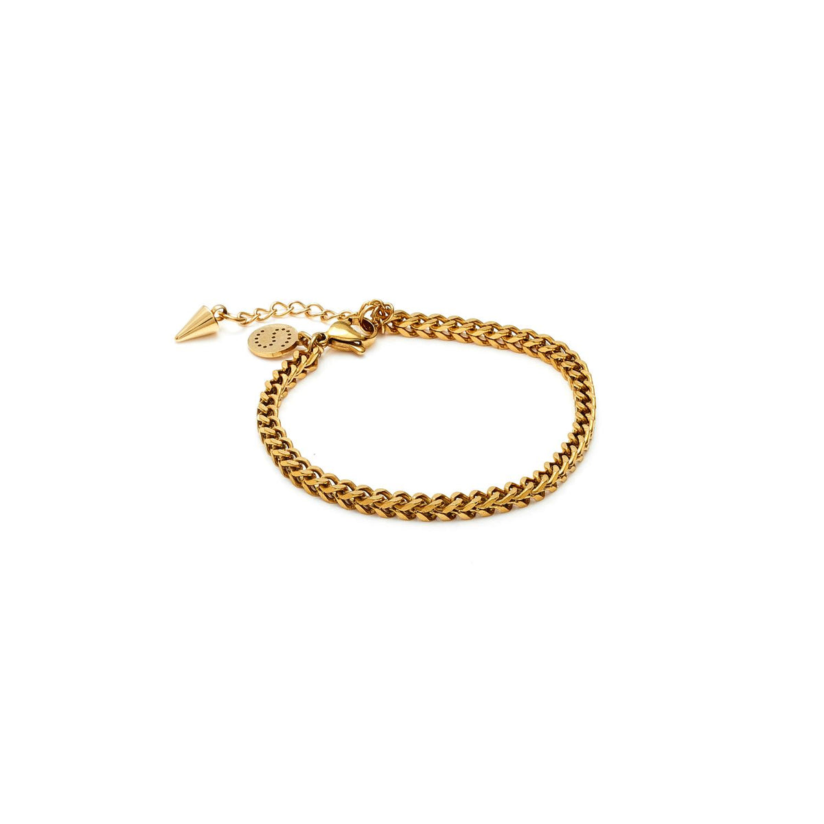 Silk &amp; Steel Braided Bracelet - Gold