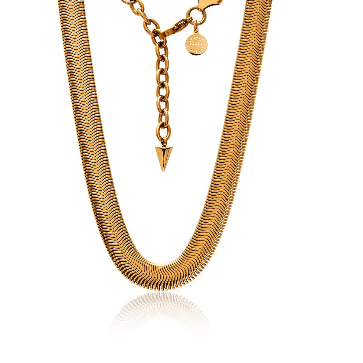 Silk &amp; Steel Sundowner Necklace - Gold