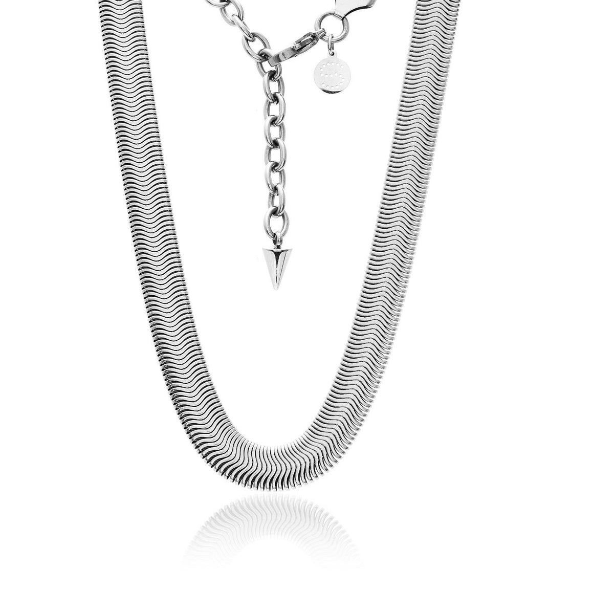 SILK AND STEEL JEWELLERY SUNDOWNER NECKLACE SILVER STAINLESS
