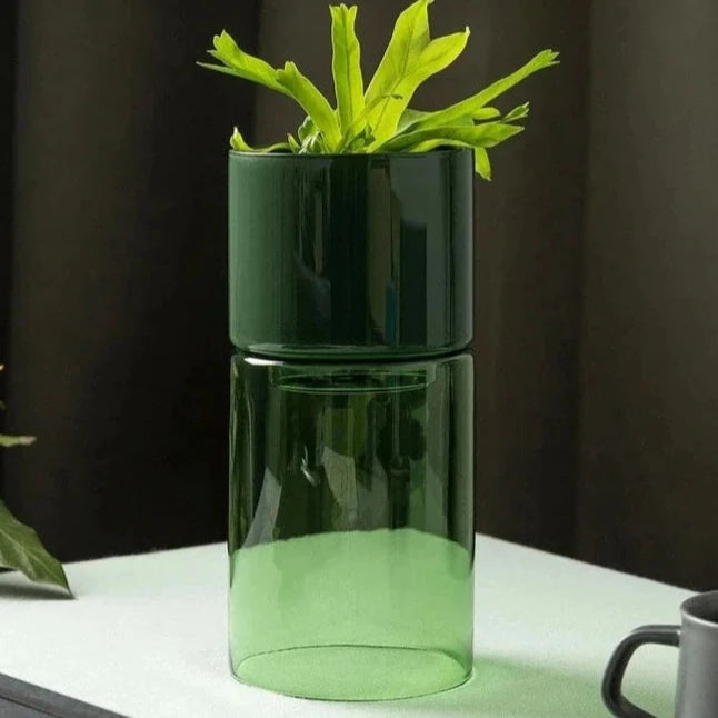 Studio Milligram Flip Planter Vase Tall - Green/Moss