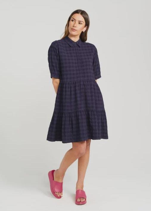 Thing Thing Nova Dress - Blue Check