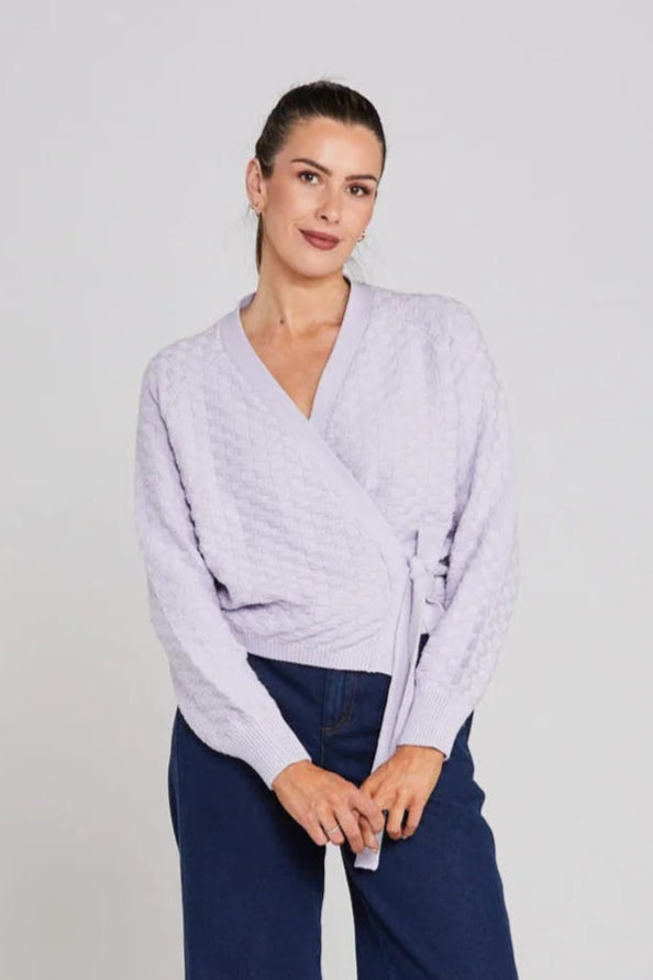 Thing Thing Wrapt Cardigan - Lilac