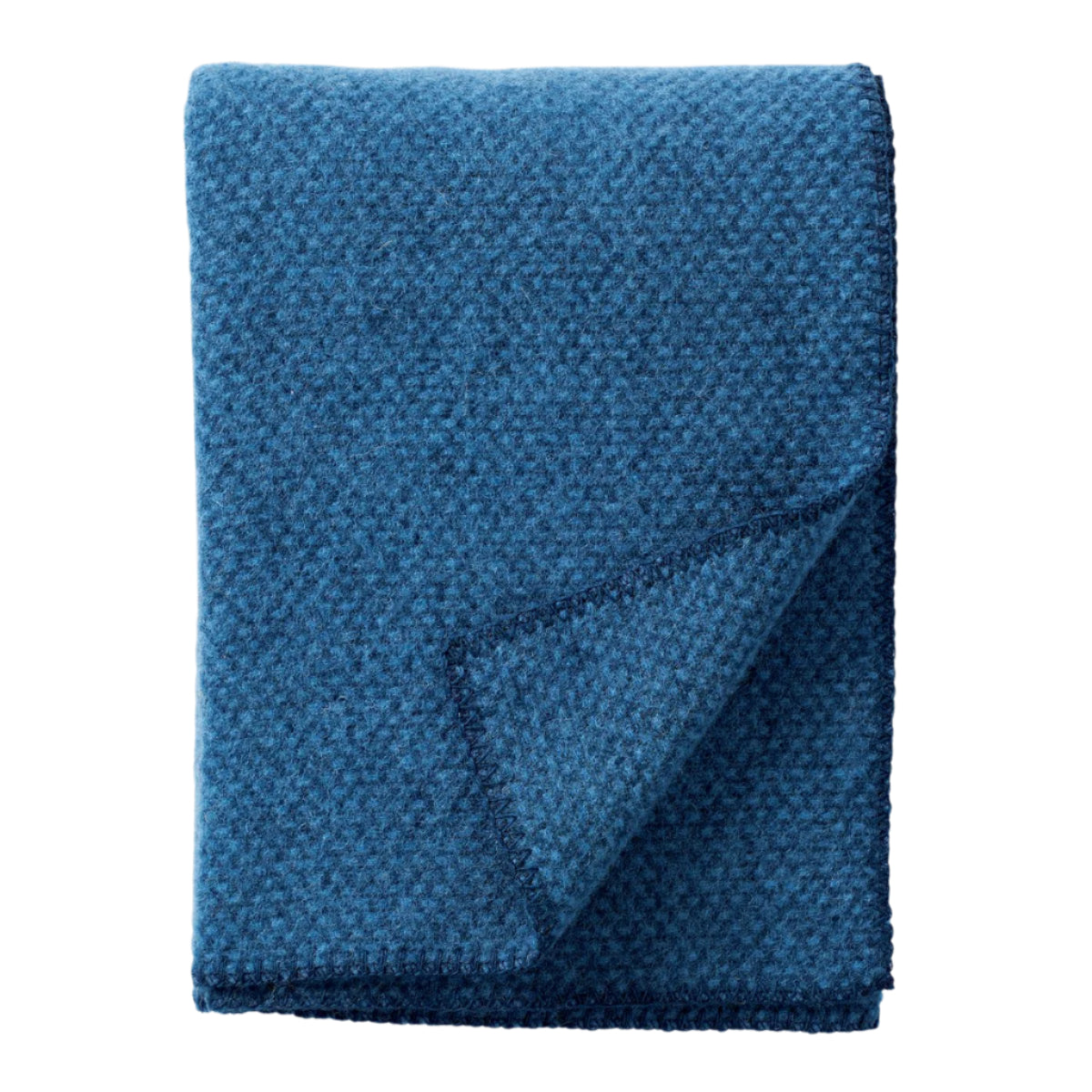 Klippan Domino Lambswool Throw - Sea Blue