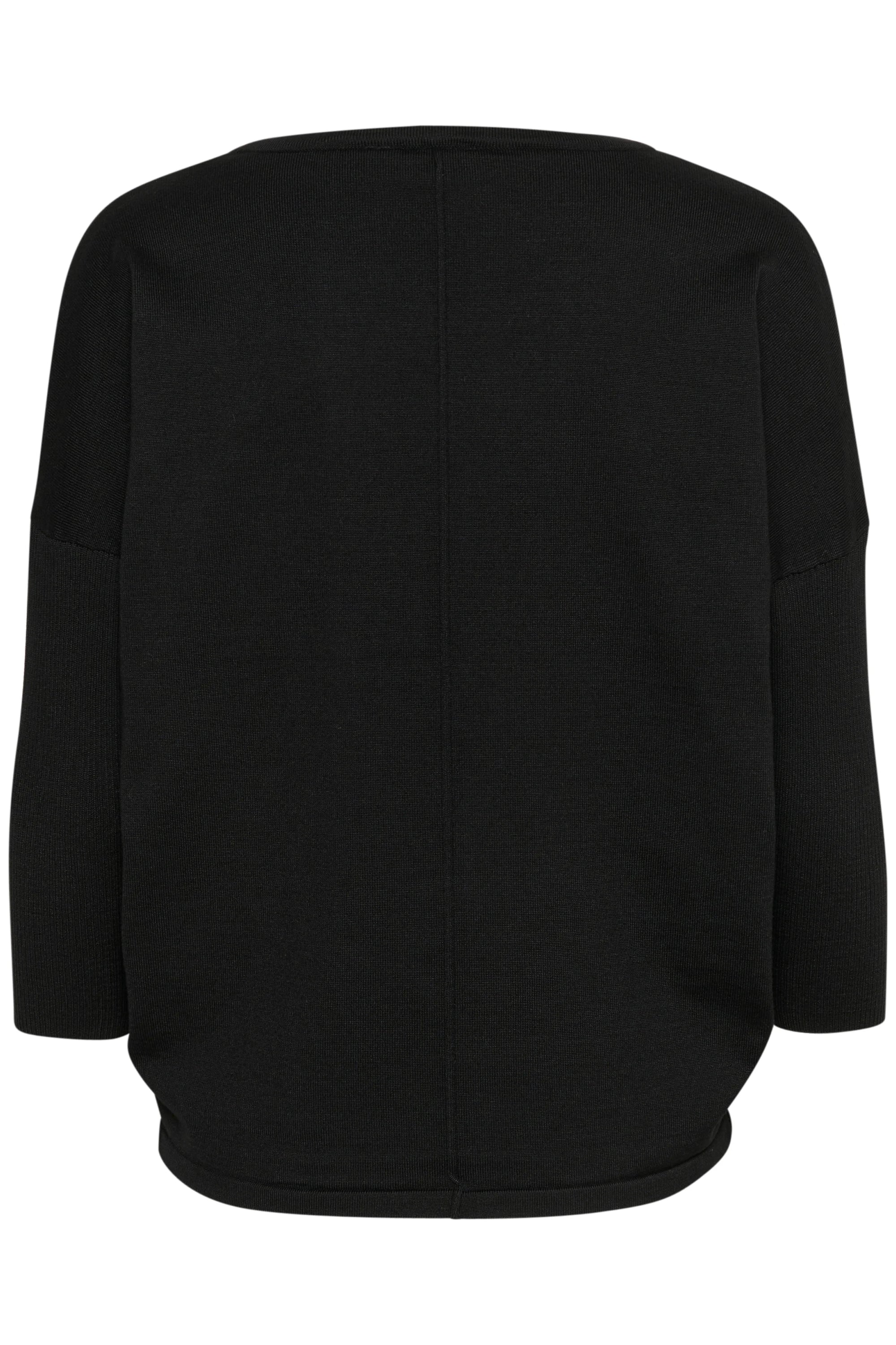 Saint Tropez Mila Round Neck  Pullover - Black