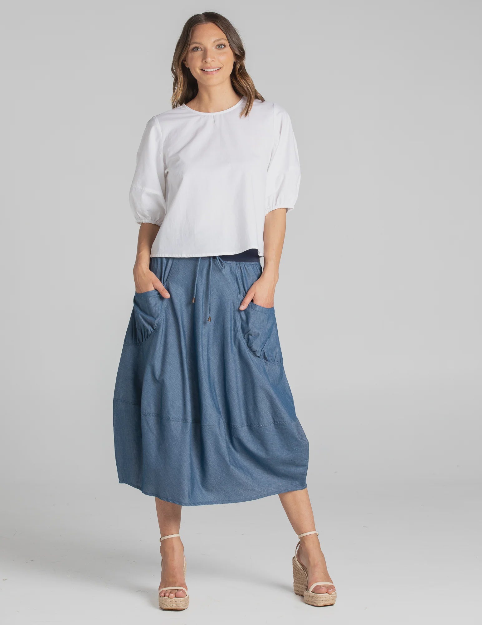 Boom Shankar Guru Skirt -  Chambray