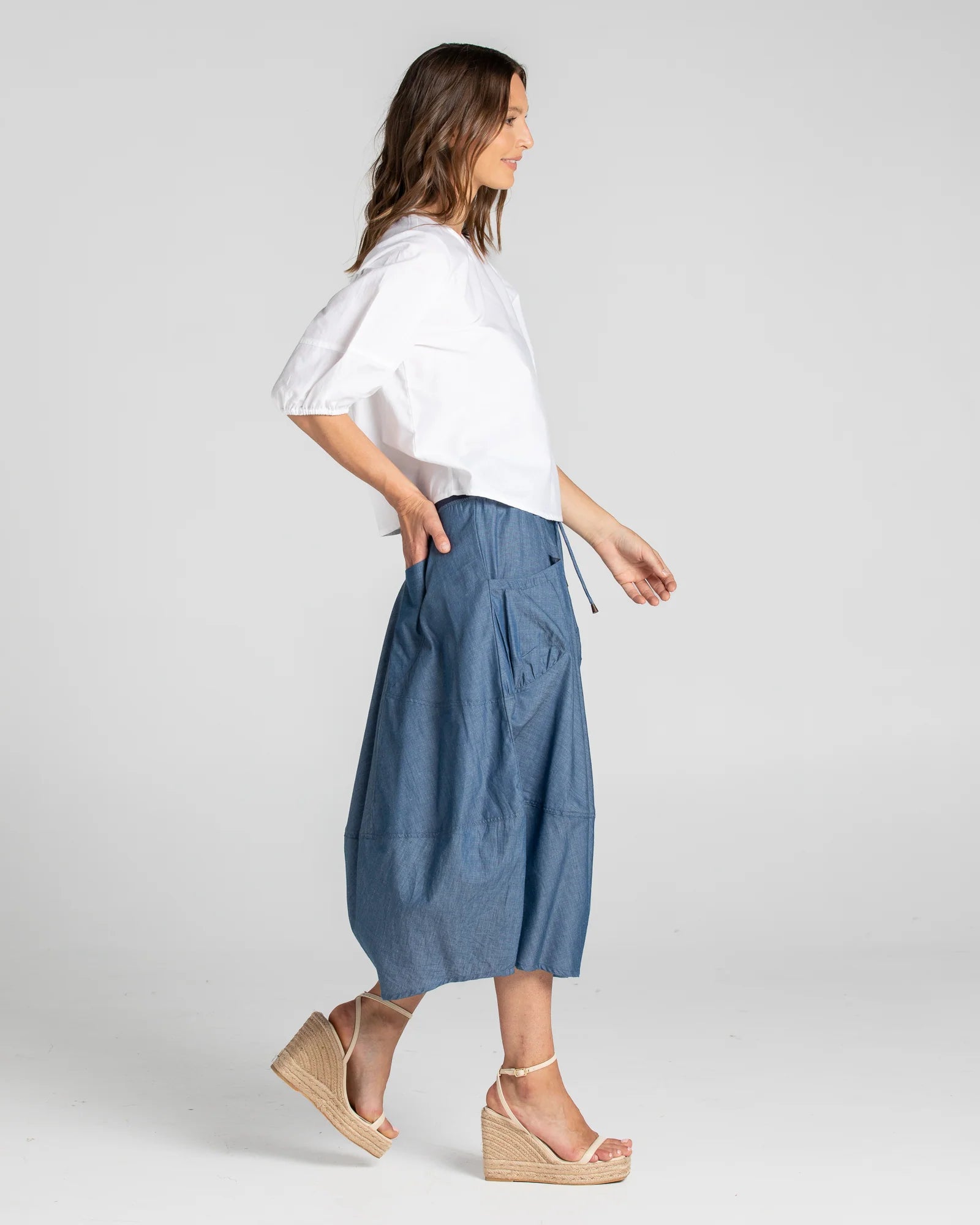 Boom Shankar Guru Skirt -  Chambray