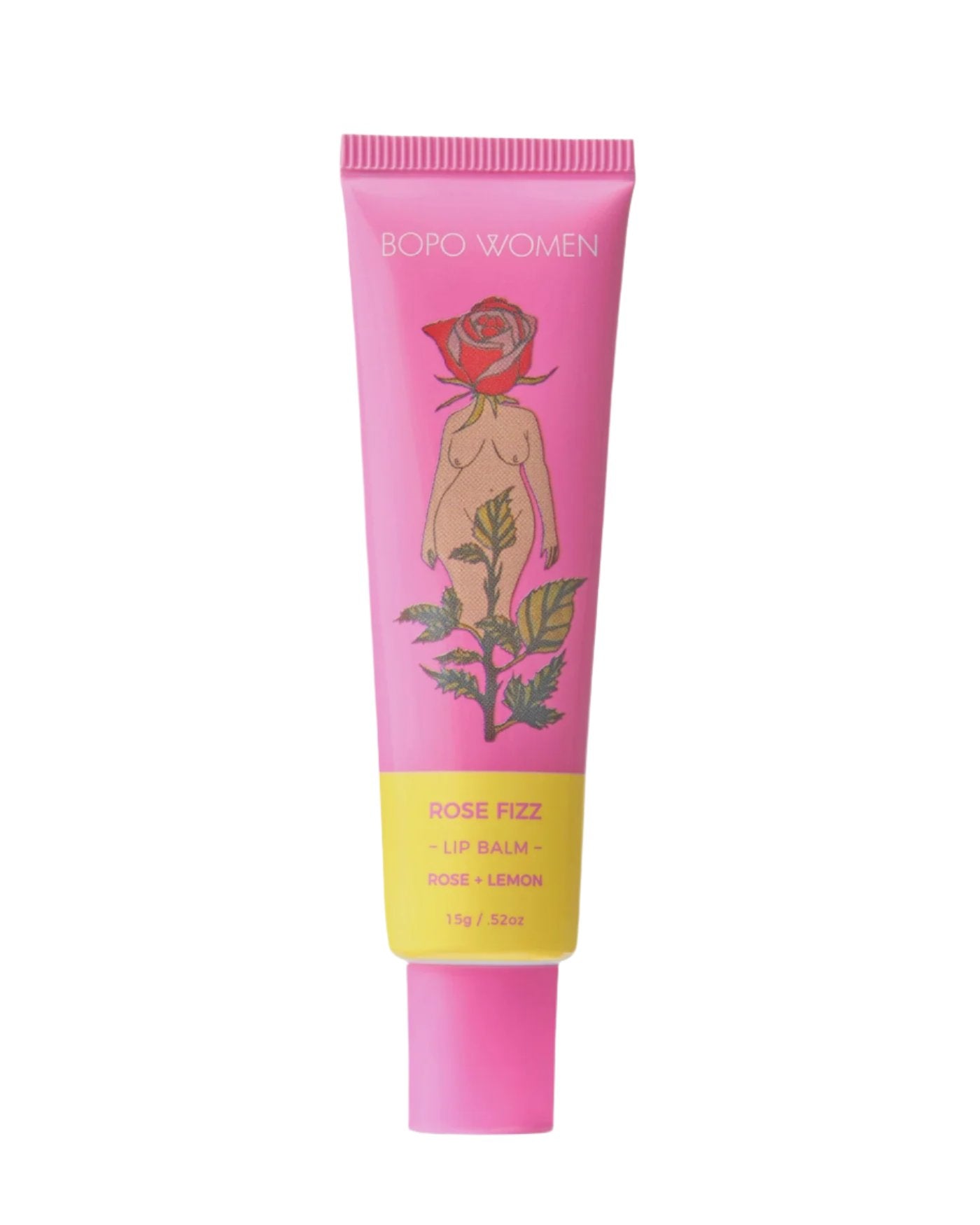 Bopo Women Lip Balm 15g - Rose Fizz