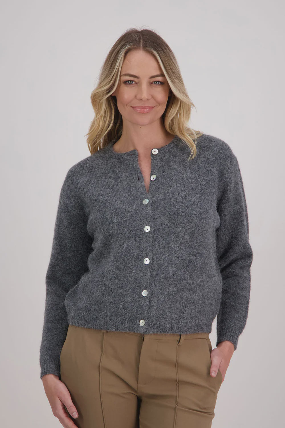 Briarwood Violet Cardigan - Charcoal