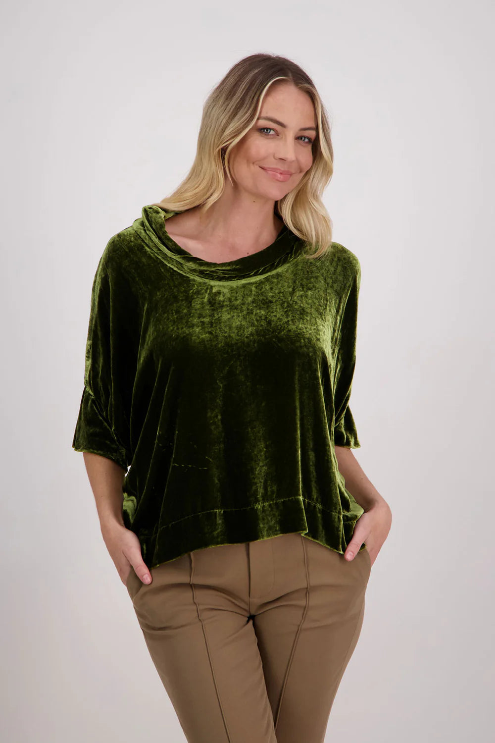 Briarwood Hanley Velvet Top - Khaki