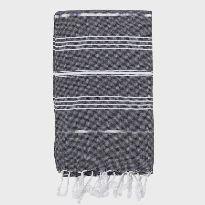 Izzy and Jean Classic Turkish Towel - Black