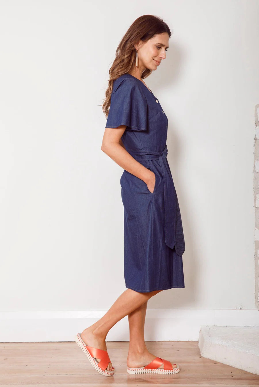 Dalston Evelyn Dress - Indigo Chambray