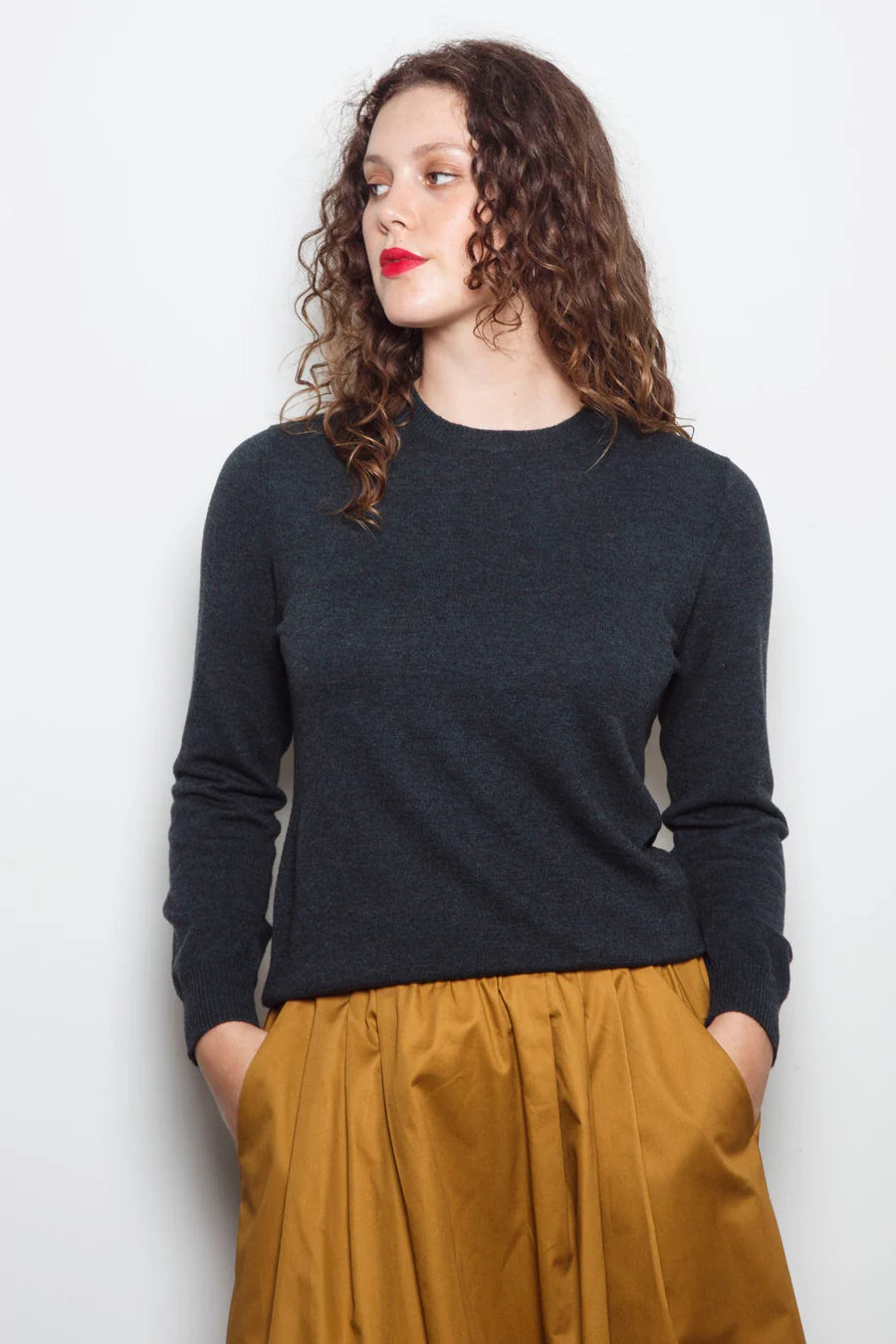 Dalston Kate Crew Sweater -  Forest